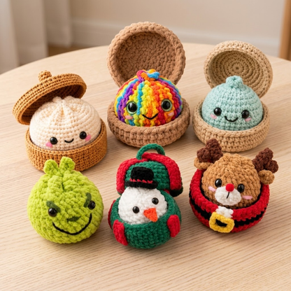 6 in 1 Dumplings and Steamer Crochet Pattern
