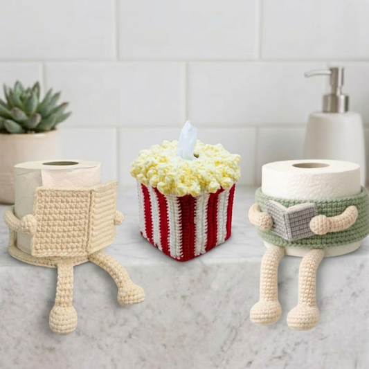 3 in 1 Tissue Box Toilet Crochet Pattern