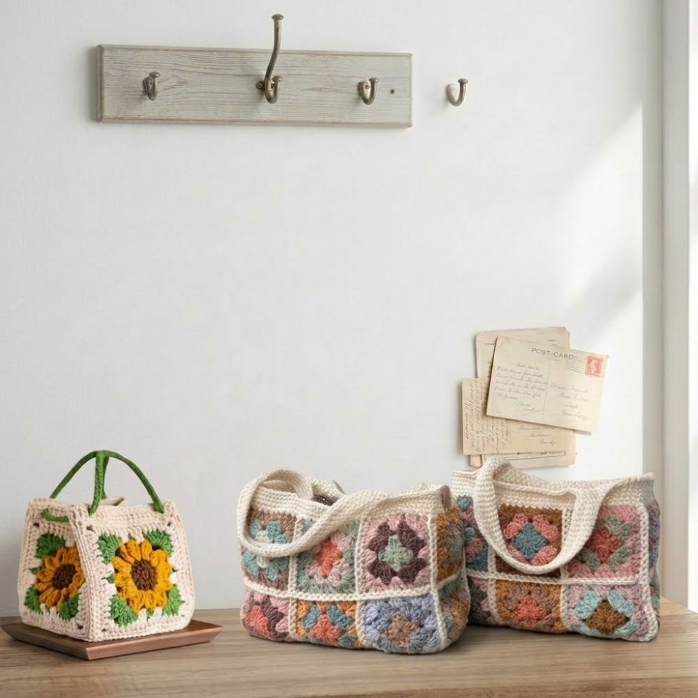 2 in 1 Cozy Patchwork Tote Crochet Pattern