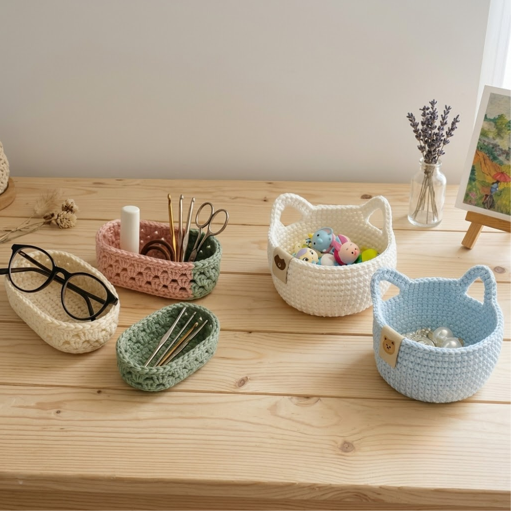 2 in 1 Storage Basket  Crochet Pattern