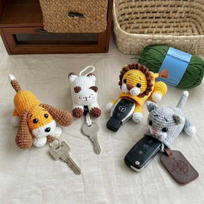 4 in 1 Cute Animal Key Holder Amigurumi Crochet Pattern