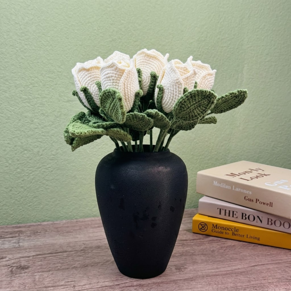 Rose Flower Bouquet Crochet Pattern