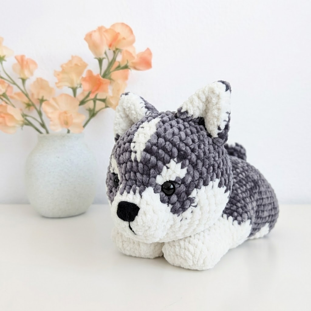 Husky Puppy Amigurumi Crochet Pattern