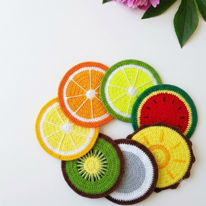 7 in 1 Fruit Coaster Crochet Pattern
