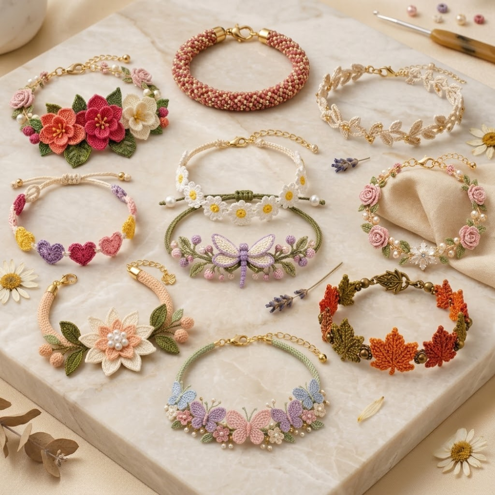 10 in 1 Bracelet Crochet Pattern Bundle