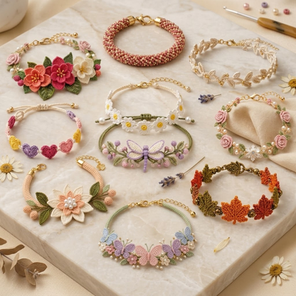 10 in 1 Bracelet Crochet Pattern Bundle