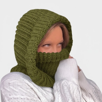 Ribbed Hooded Cowl Crochet Pattern