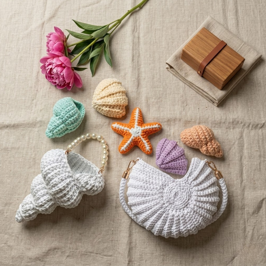Seashell Treasures & Bag Crochet Pattern