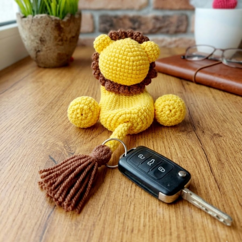Lion Key Holder Crochet Pattern