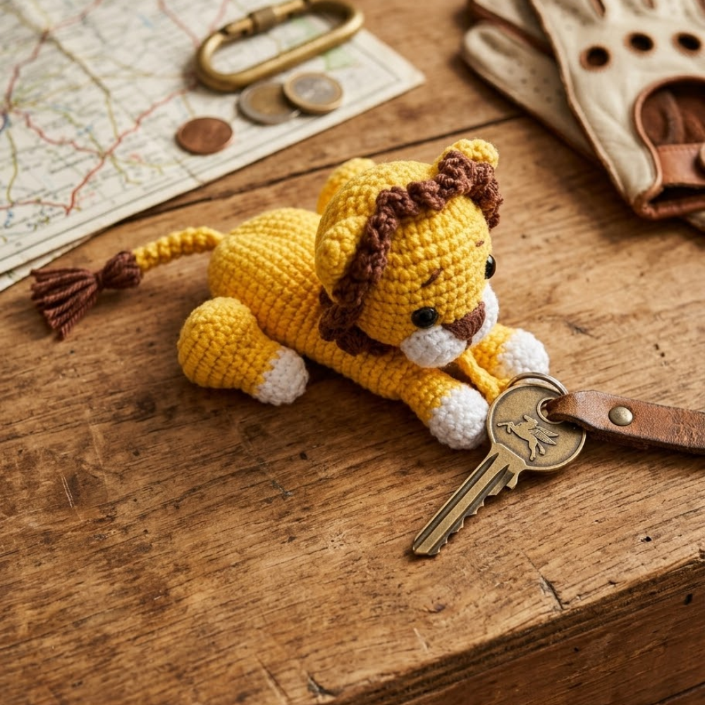 Lion Key Holder Crochet Pattern
