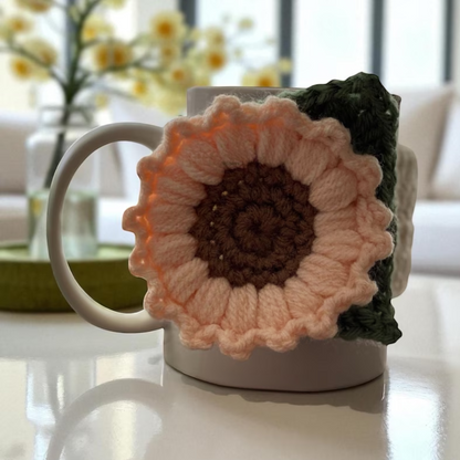 Sunflower Mug Cozy Crochet Pattern