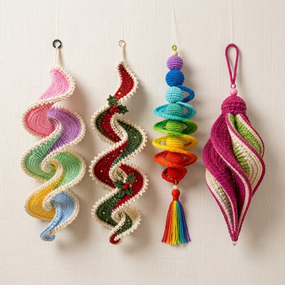 4 in 1 Spiral Wind Spinner Crochet Pattern