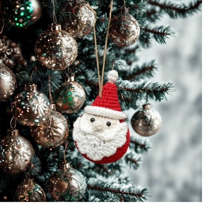 Jolly Santa Ornament Crochet Pattern