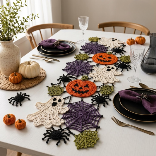 Halloween Table Runner Crochet Pattern