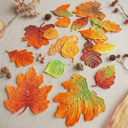 Autumn Leaves Applique Crochet Pattern