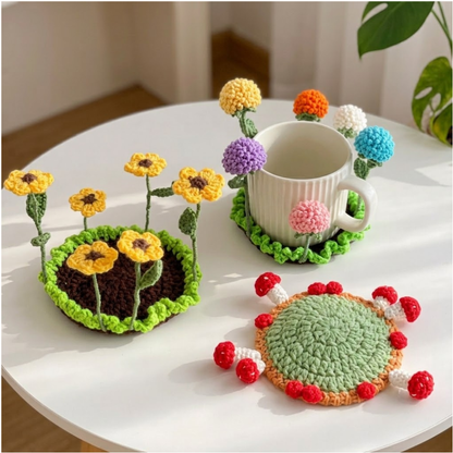 8 in 1 Flower Coaster Crochet Pattern
