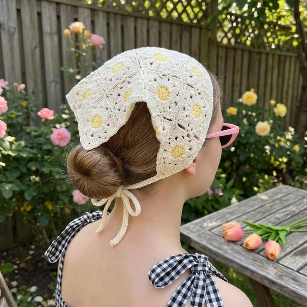 4 in 1 Granny Square Bandana Crochet Pattern