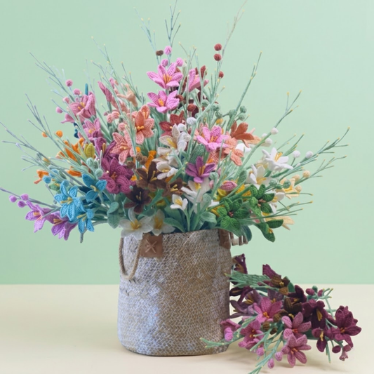 Colorful Wildflower Bouquet Crochet Pattern