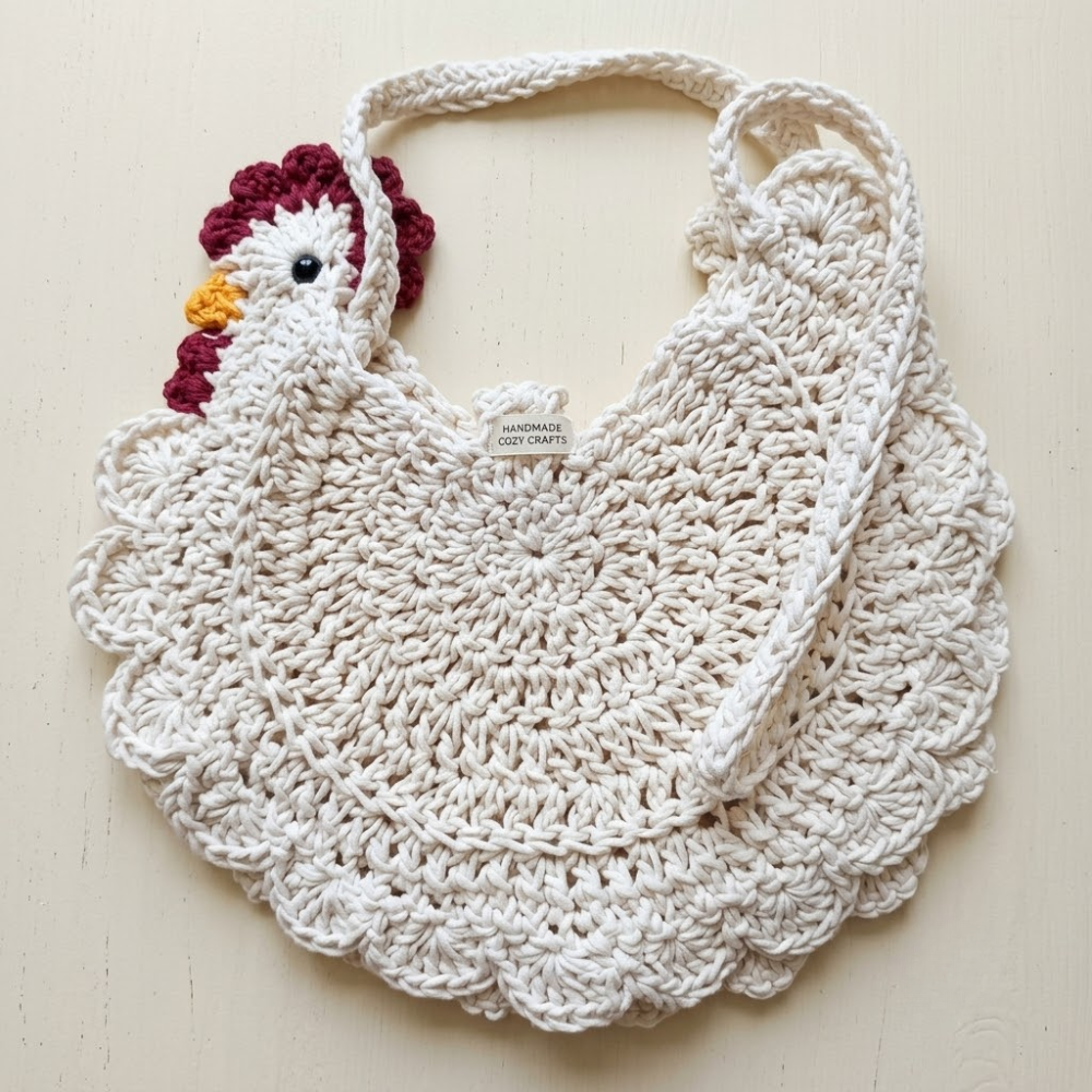 2 in 1 Chicken Bag & Egg Pouch Crochet Pattern