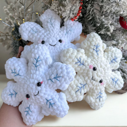 Snowflake Plush Ornament Crochet Pattern