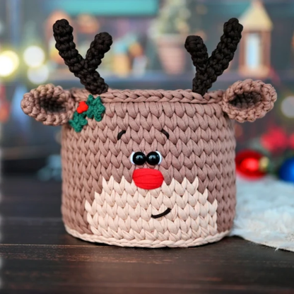 Christmas Character Basket Crochet Pattern
