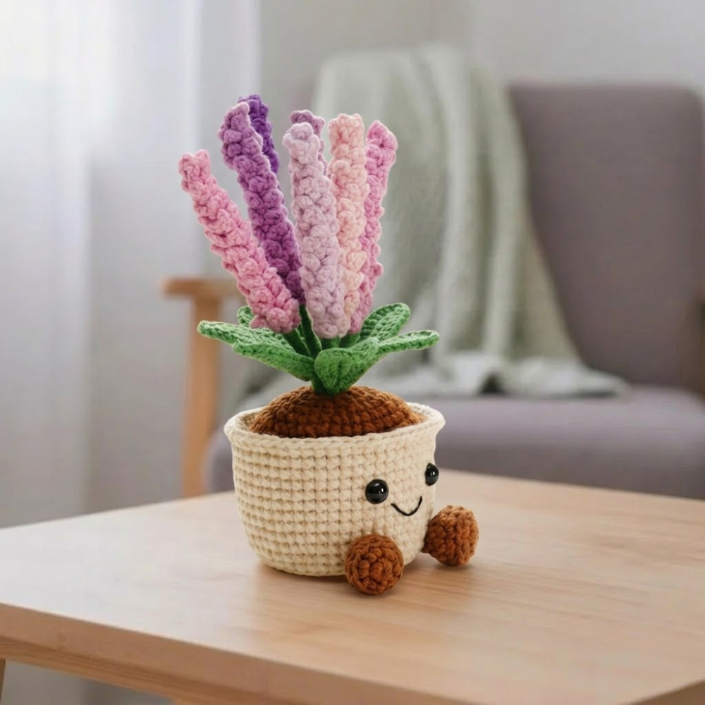 Cute Lavender Plushie Pot Crochet Pattern