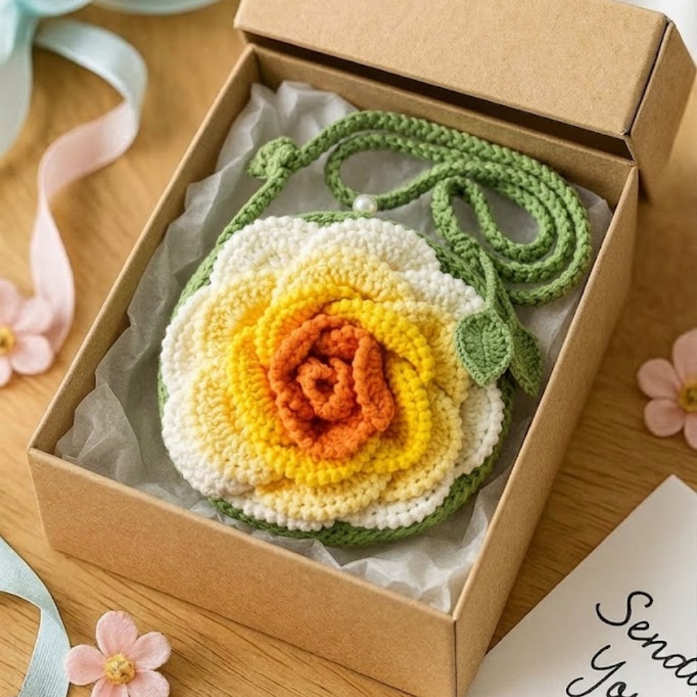 Camellia Flower Bag Crochet Pattern