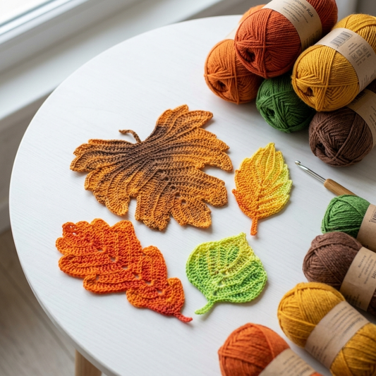 Autumn Leaves Applique Crochet Pattern