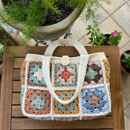 2 in 1 Cozy Patchwork Tote Crochet Pattern