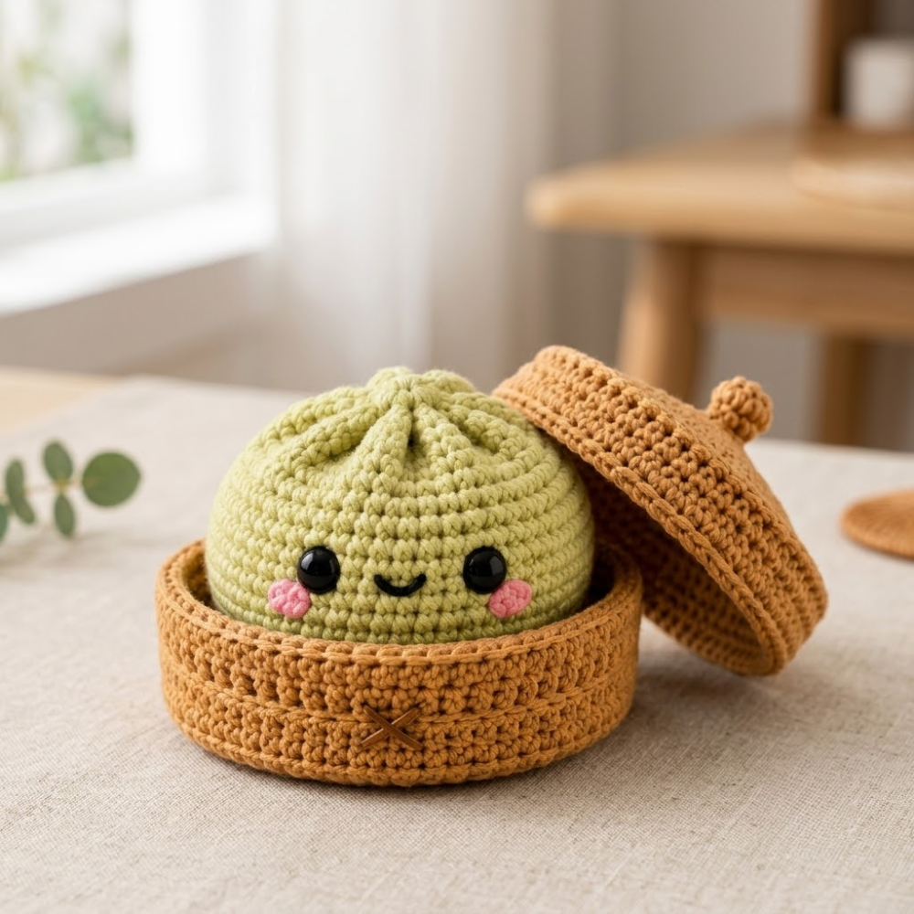 6 in 1 Dumplings and Steamer Crochet Pattern
