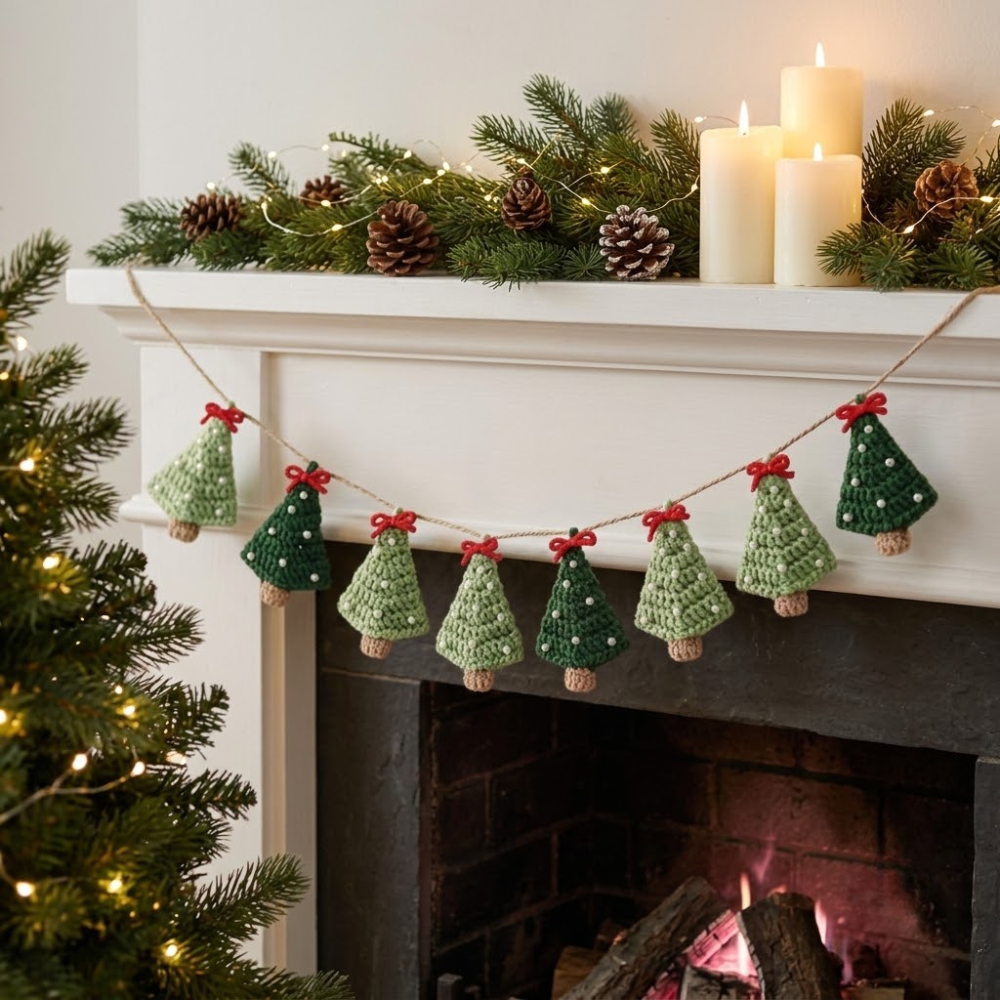 Christmas Tree Garland Crochet Pattern