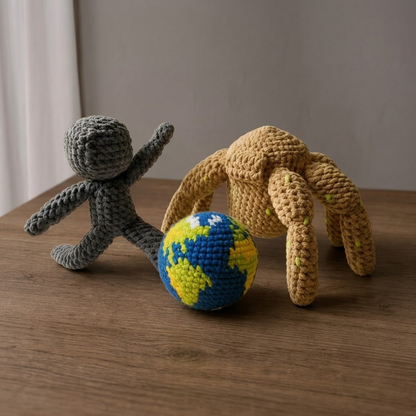 3 in 1 Atlas & The World Amigurumi Crochet Pattern