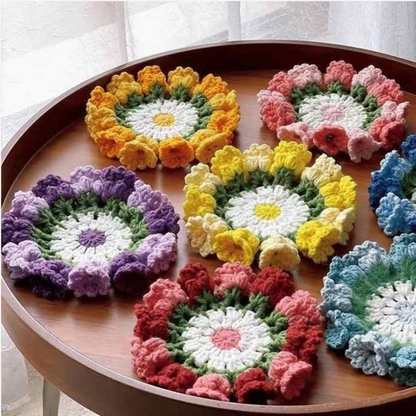 Blooming Flower Coaster Crochet Pattern