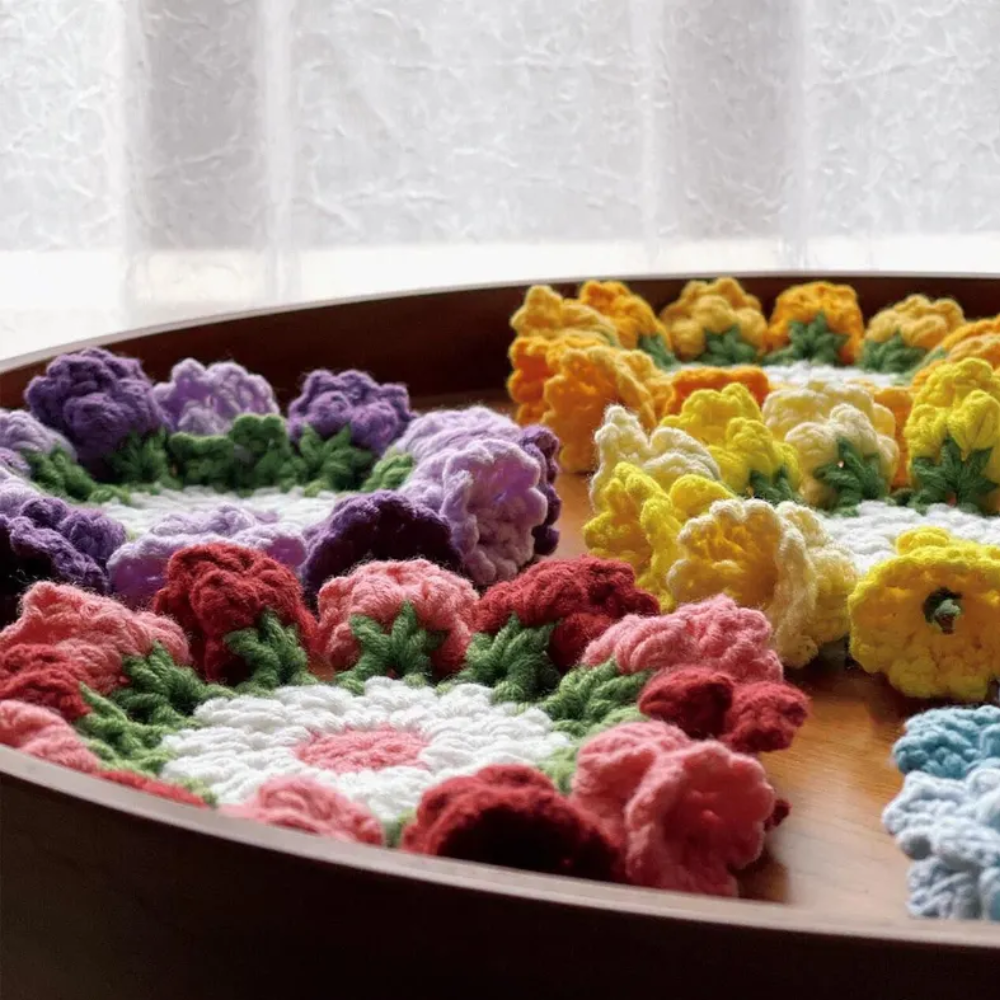 Blooming Flower Coaster Crochet Pattern