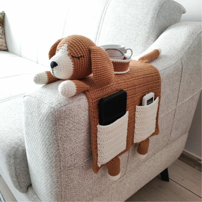 Dog Sofa Armrest Organizer Crochet Pattern