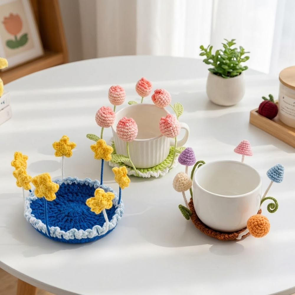 8 in 1 Flower Coaster Crochet Pattern