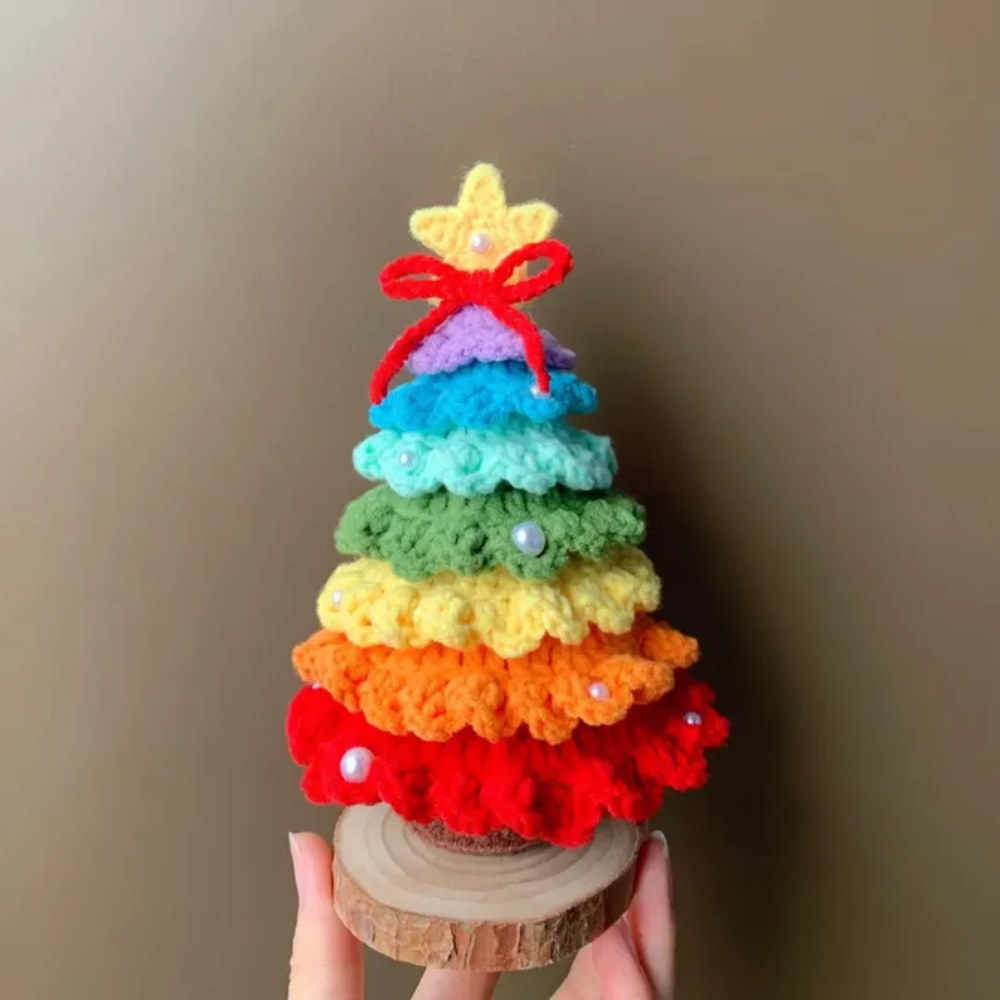 Rainbow Christmas Trees Crochet Pattern