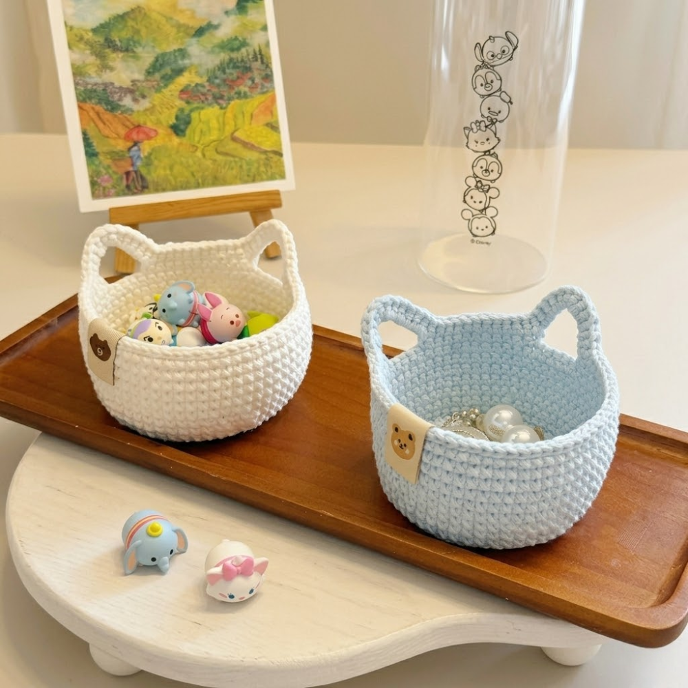 Kitty Storage Basket Crochet Pattern