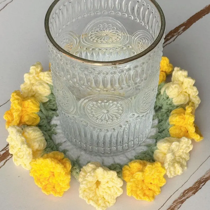 Blooming Flower Coaster Crochet Pattern