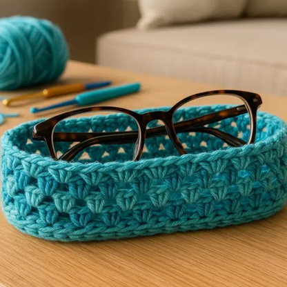 Mini Oval Organizer Basket Crochet Pattern