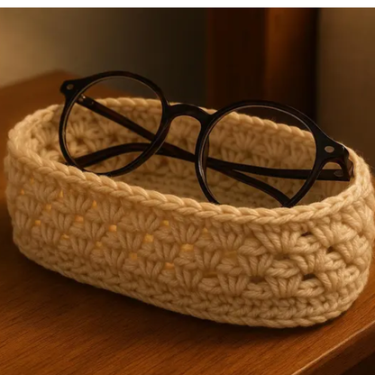 Mini Oval Organizer Basket Crochet Pattern