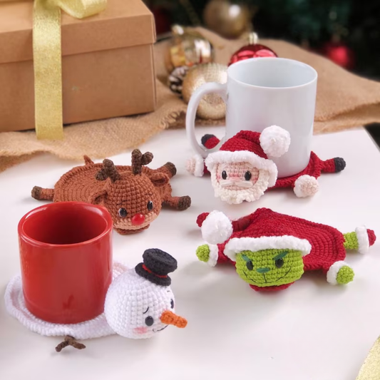 Amigurumi Christmas Coasters Crochet Pattern
