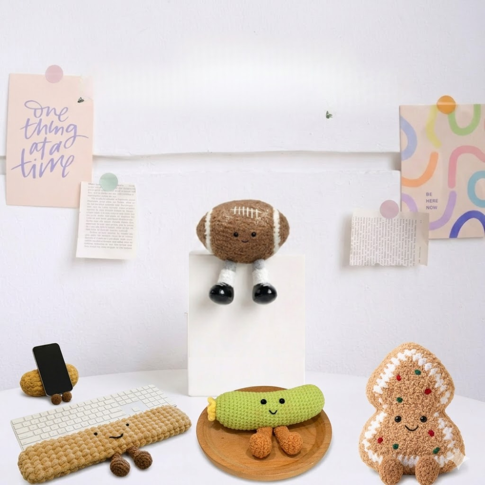 4 in 1 Quirky Desk Buddies Crochet Pattern