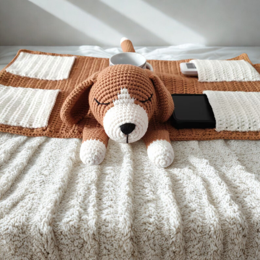 Dog Sofa Armrest Organizer Crochet Pattern