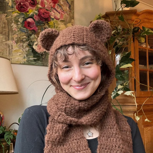 Bear Hooded Scarf Crochet Pattern