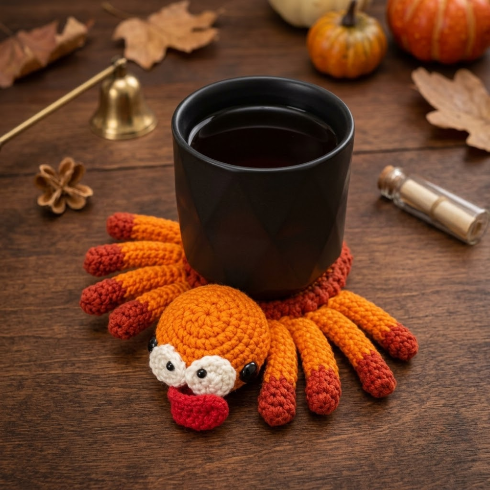 4 in 1 Halloween Monster Coaster Crochet Pattern