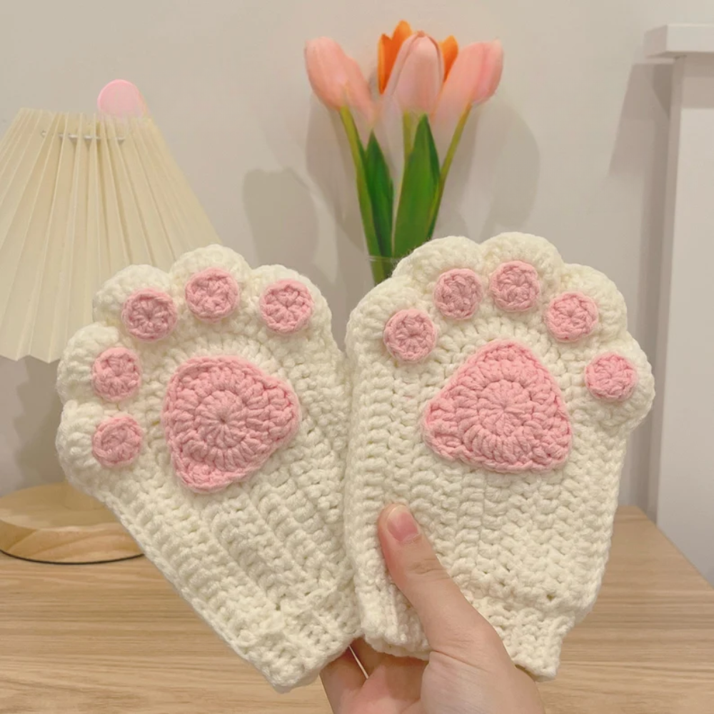 Cat Paw Gloves Crochet Pattern
