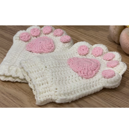 Cat Paw Gloves Crochet Pattern