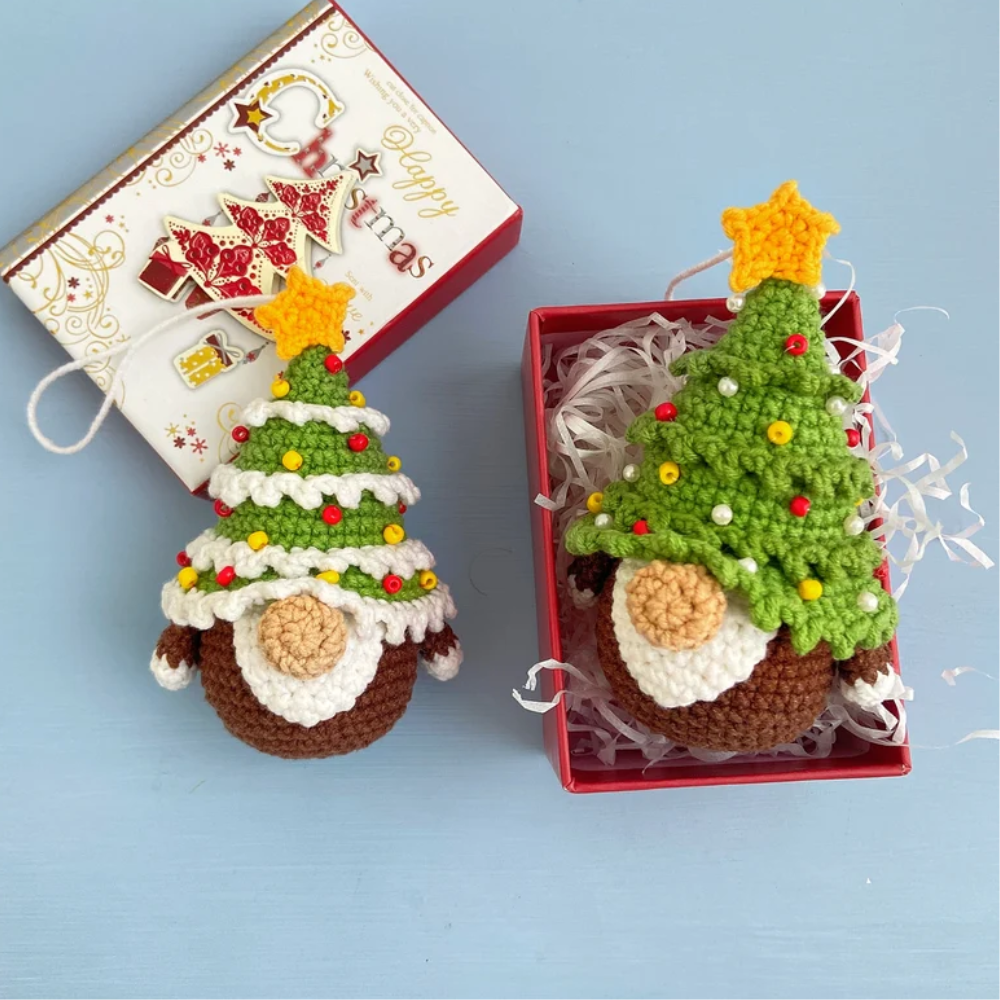 Christmas Gnome Ornament Crochet Pattern