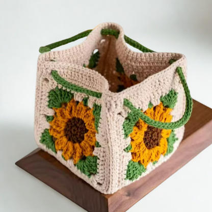 Handmade Sunflower Tote Crochet Pattern